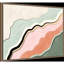 "Rose et vert abstrait", reproduction sur toile par Elena Ristova-1812311540