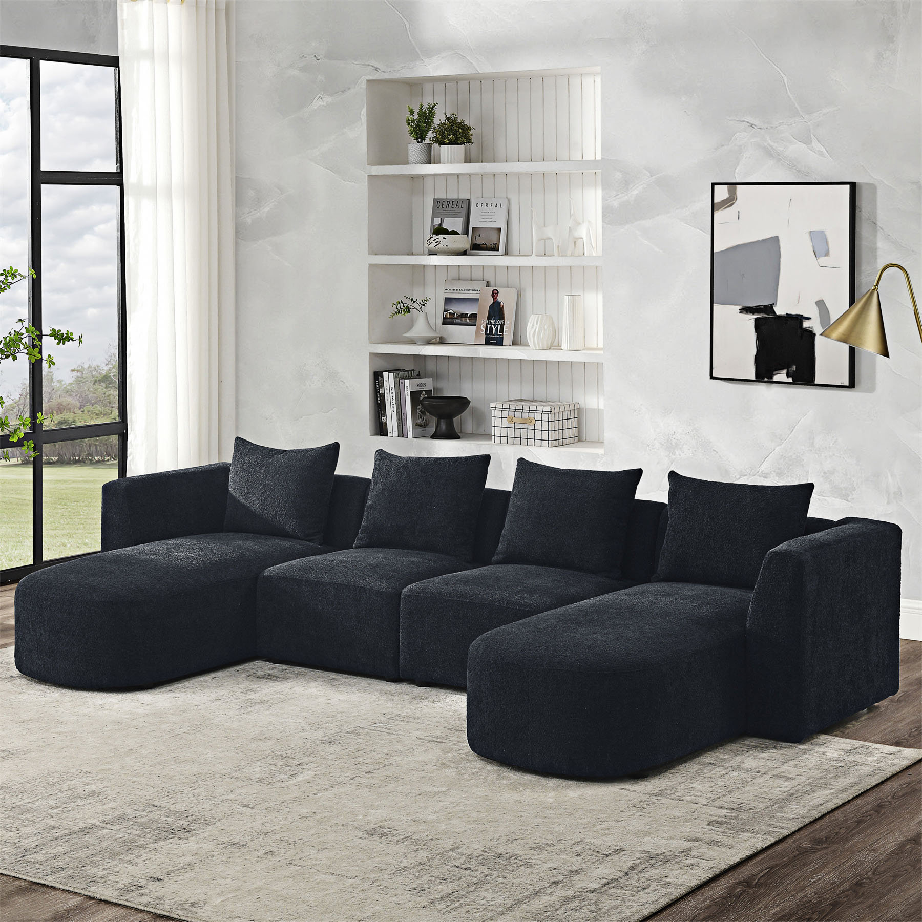 Hokku Designs U Shape Sectional Sofa Modular Sofa Wayfair