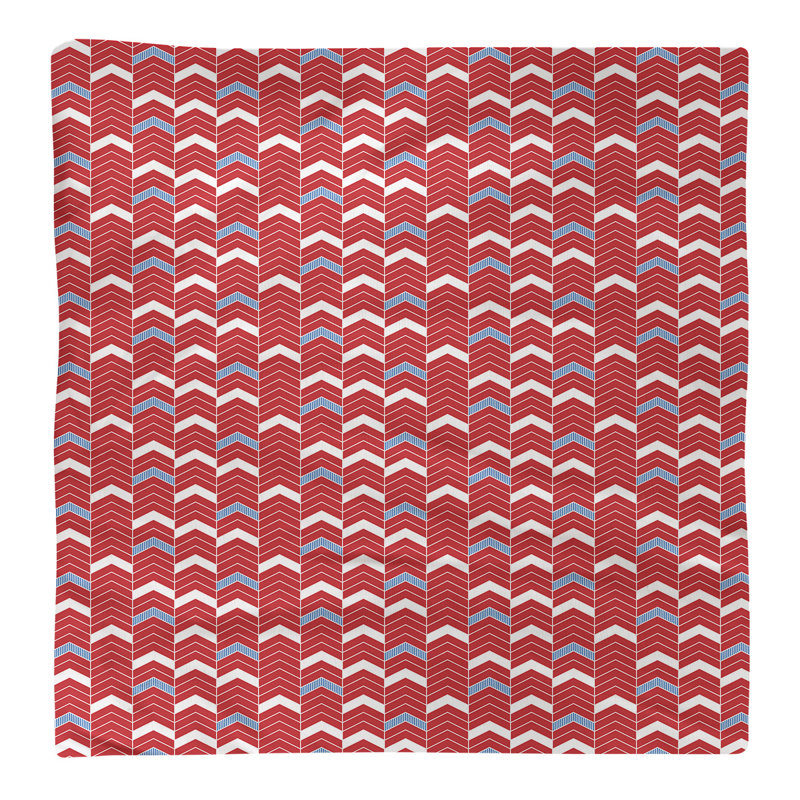 Chevron Square Napkin, 22" x 22", Red/White/Blue, Cotton