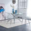 Chaise de salle à manger moderne et minimaliste transparente, chaise en plastique, chaise en cristal sans accoudoirs-195364495-195364493