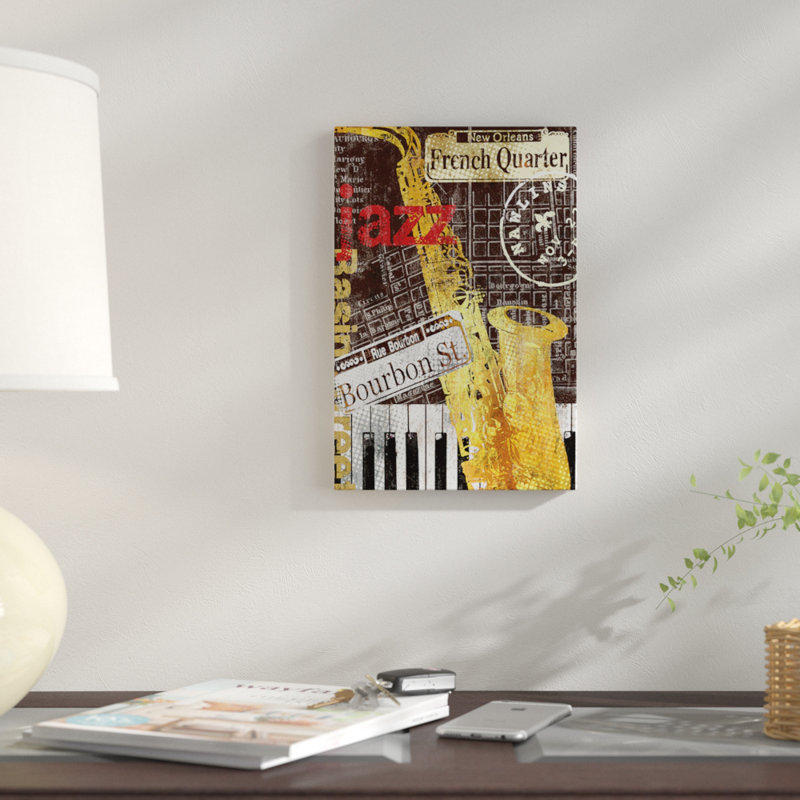 «NAwlins», reproduction d'impression sur toile, H 26 po x l 18 po x P 1,5 po, Pas de tapis, Toile tendue