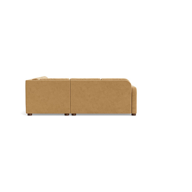 Archie Corner Sectional (95" x 95" ), Corner On Right, Performance Velvet - Nutmeg