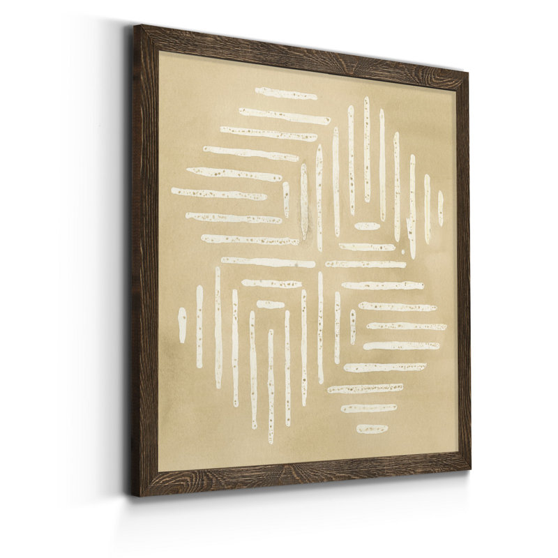 " Sand Stitch III ", 31.5" H x 31.5" W x 1.5" D, Walnut Framed