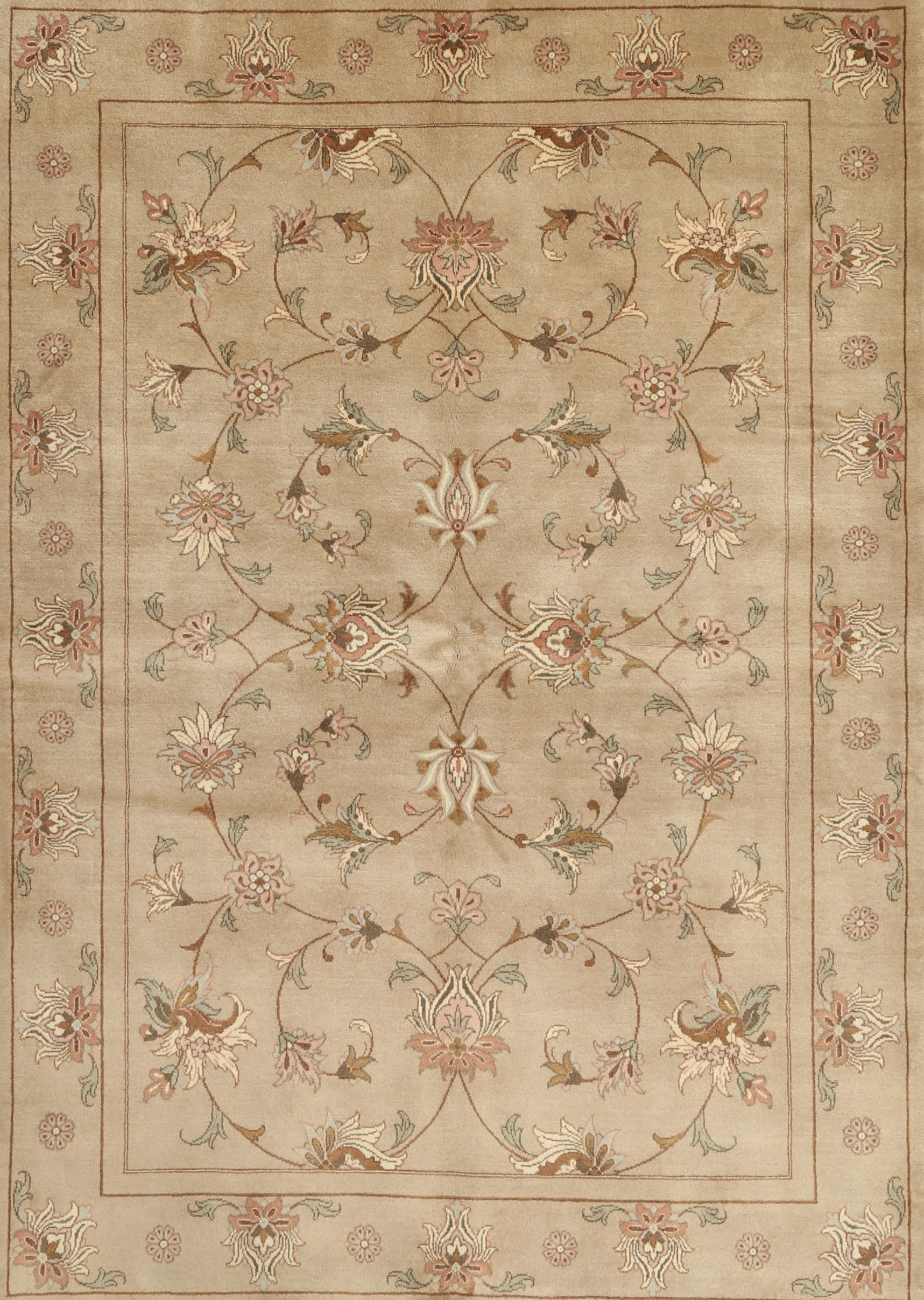 Hokku Designs Montclaire Hand-Tufted Wool Beige Area Rug | Wayfair