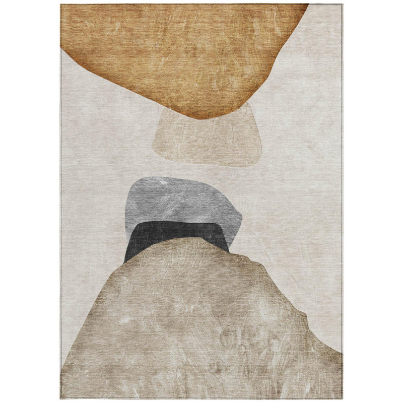 Tapis d'extérieur antidérapant 3 po x 5 po brun, brun et gris