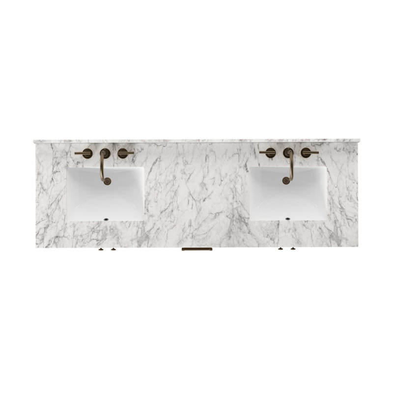 Anthem Double Vanity-Carrara Marble, Brown