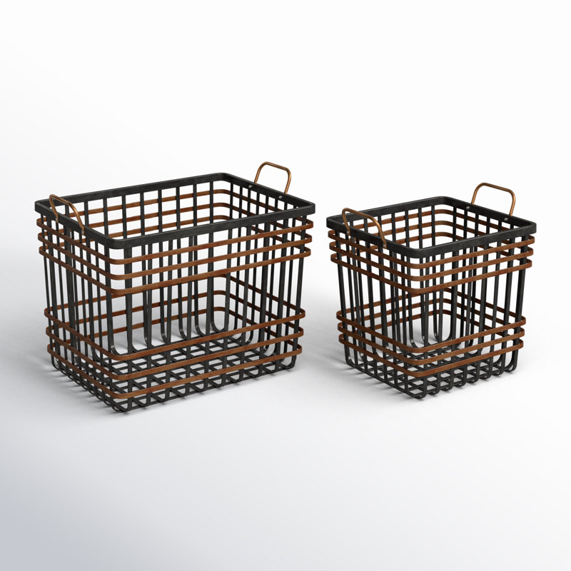 Edney Basket With Handles - Set of 2