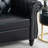 38.98" Chesterfield Armchair, PU Leather Tufted Accent Chair with Rolled Arms and Nailhead Trim-671020593