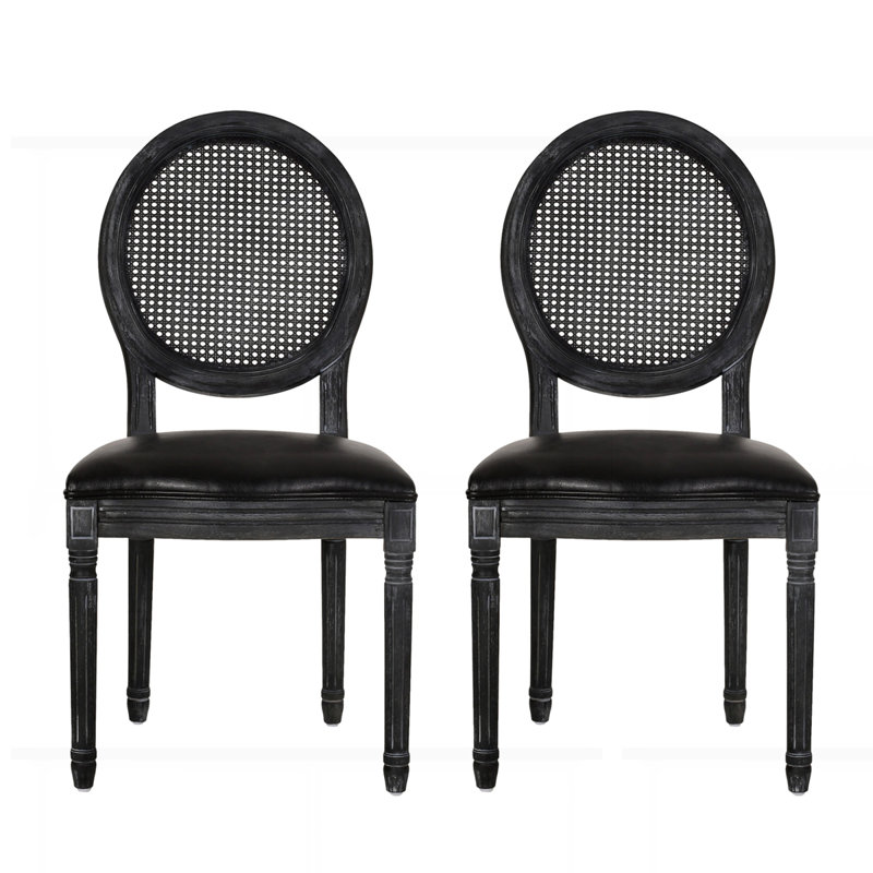 Chaise de salle à manger Alainey, Noir, noir, noir, noir