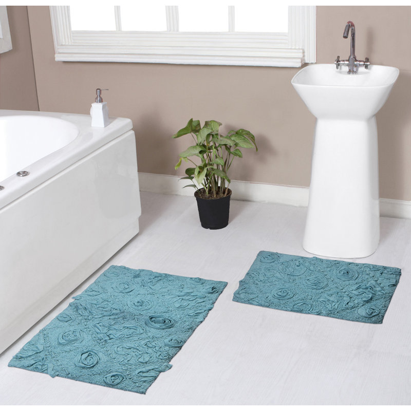 Tapis pour salle de bain Schœnberger (ensemble de 2), Bleu