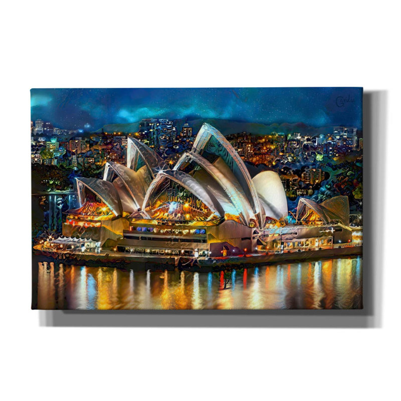«Australie Sydney Opéra» par Pierre Gavidia, art mural sur toile, H 40 po x l 60 po x P 1,5 po