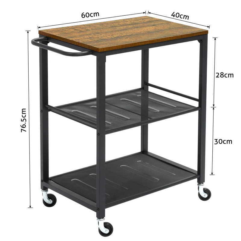 Alissah Metal Bar Cart