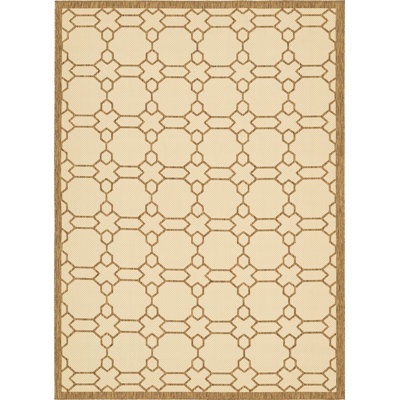 Tapis intérieur / extérieur beige Genevieve