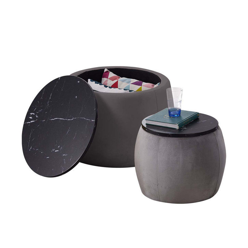 Tables d'appoint Ysabelle, Gris, Noir