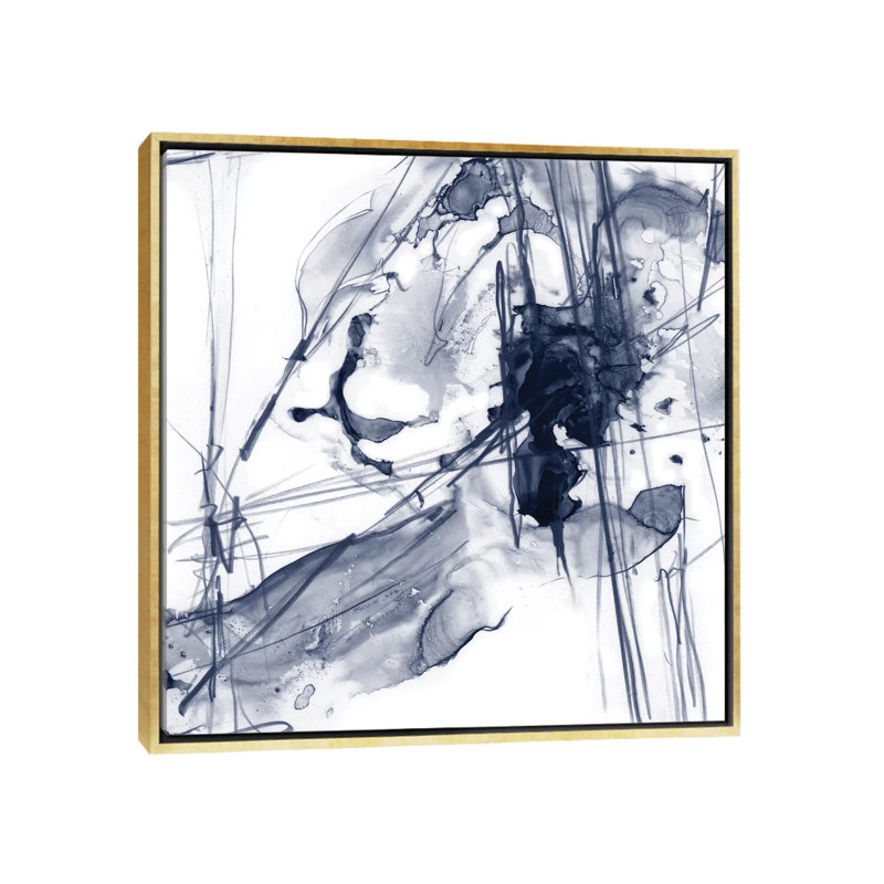 «Charting the Universe I» par Ethan Harper - reproduction d'art, H 26 po x l 26 po x P 1,5 po, Toile encadrée d'or