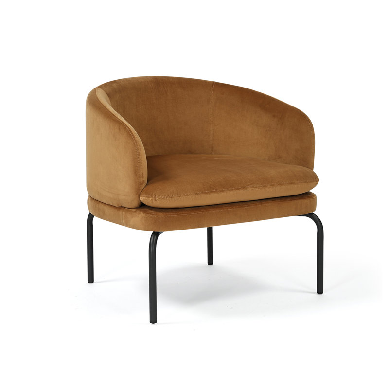Vivien Velvet Occasional Chair, Caramel