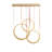 Binstead 3 - Light Dimmable LED Geometric Chandelier