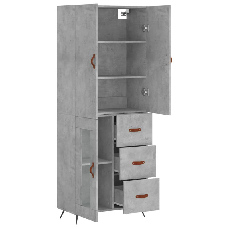 Daidone 69.5cm Sideboard, Concrete Grey