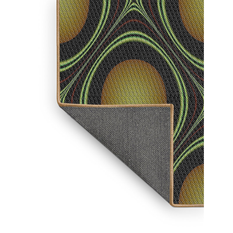 Tapis de zone d’olive à motifs, Rectangle 4 pi x 6 pi