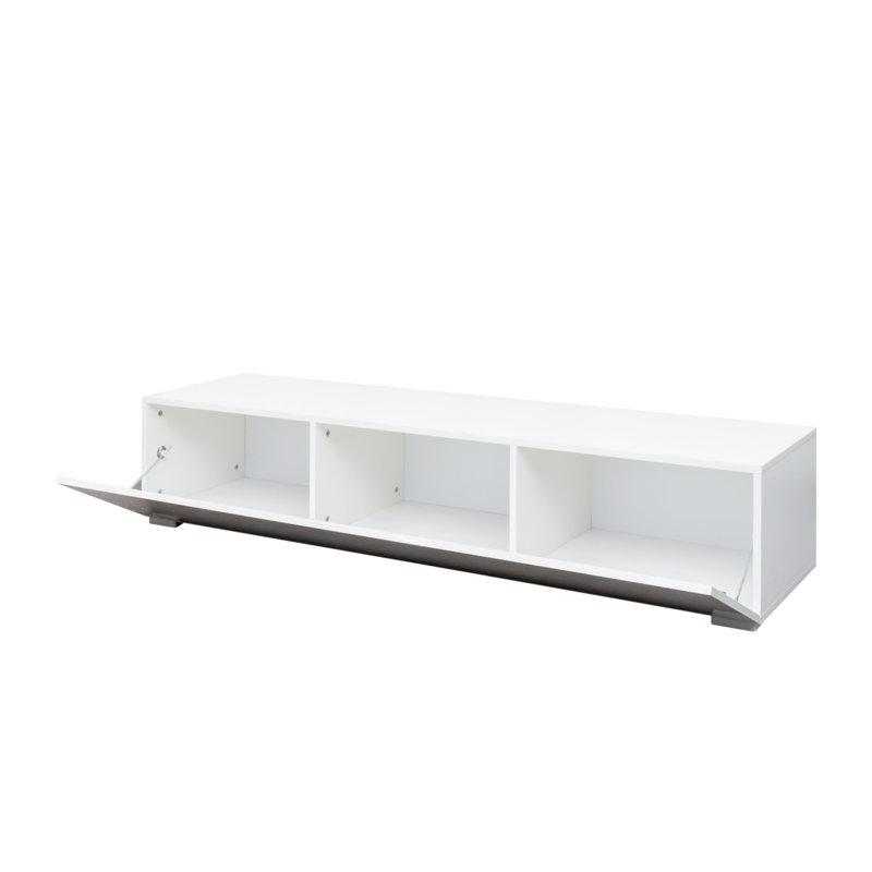 Meuble audio-vidéo moderne avec rangement, console multimédia pour le salon, design durable et élégant