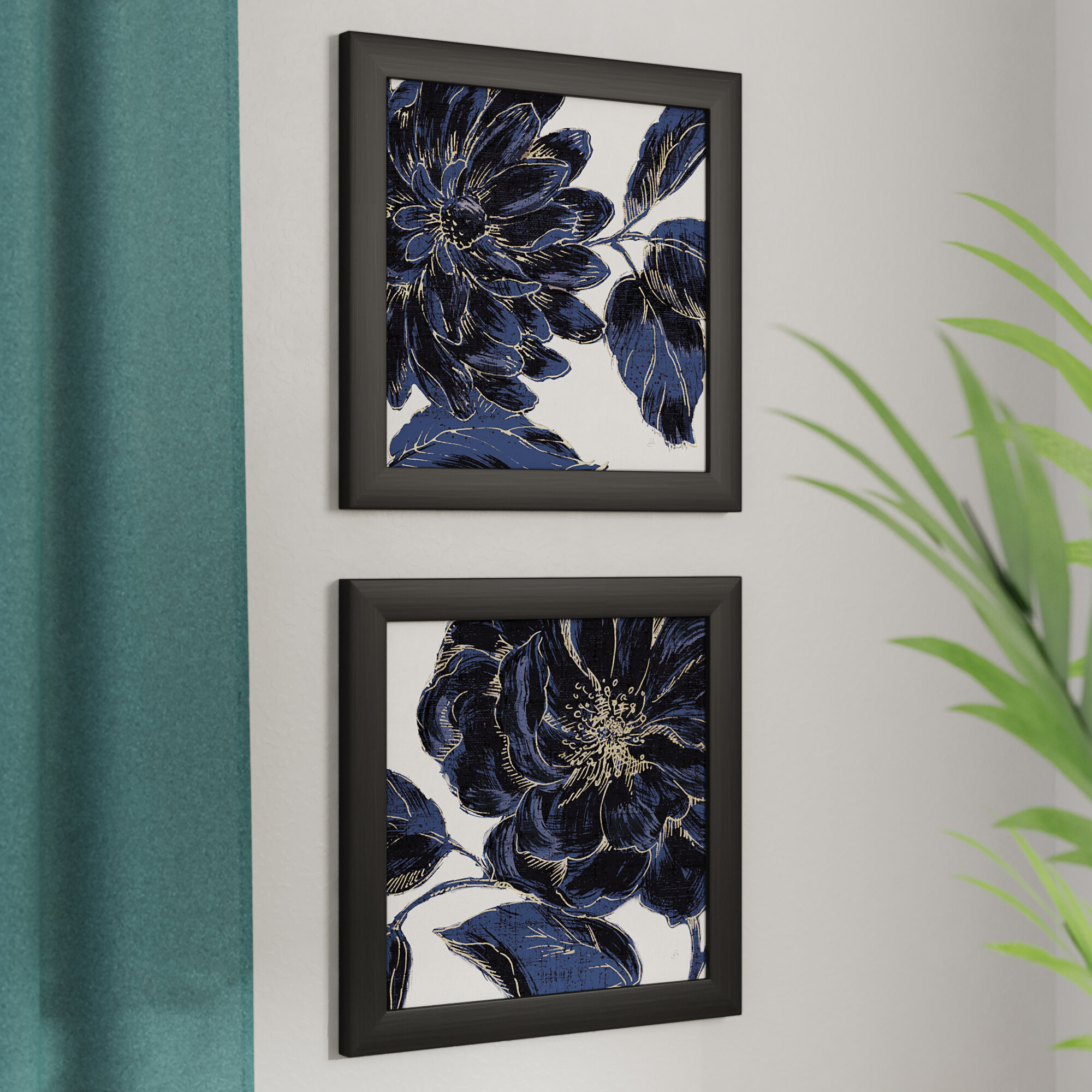 navy blue wall sculpture