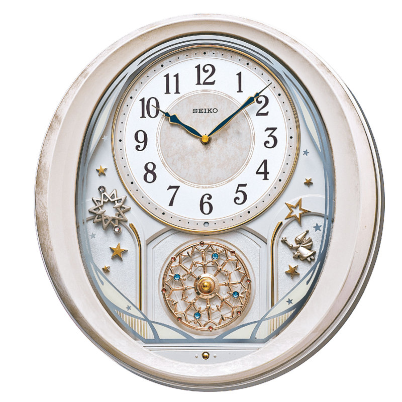 QXM370PRH Melodies In Motion Clock, Ivory