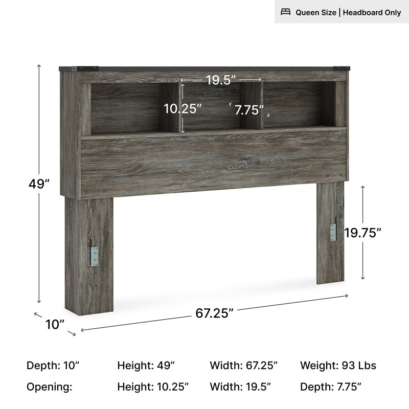 Kirils Queen Bookcase Headboard, Queen