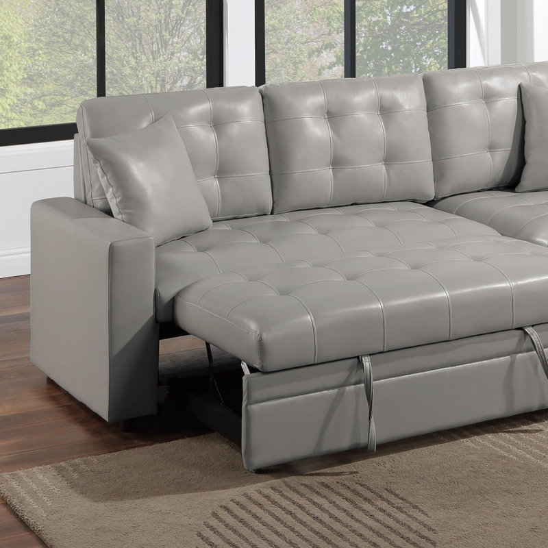 Latitude Run® Convertible Sectional Sofa Pull out Bed | Wayfair
