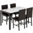 Saulo 4 - Person Faux Marble Top Four Leg Dining Set-1431656697