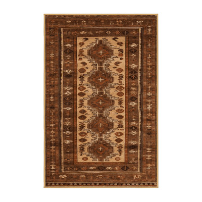 Machine Washable Turkish Brown Area Rug
