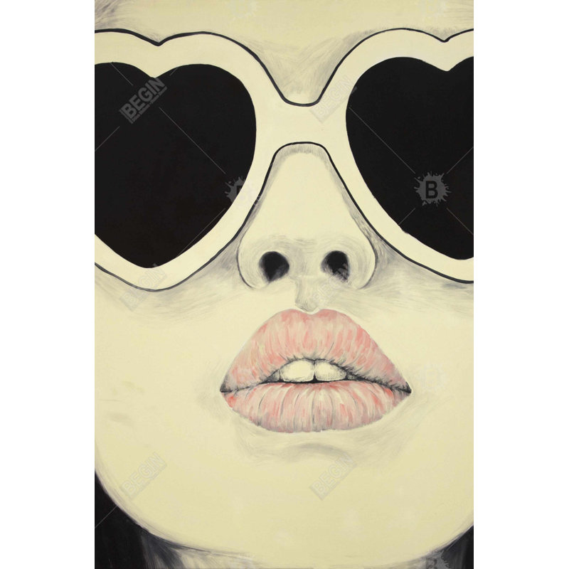 «Jeune femme à lunettes», H 36 po x l 24 po