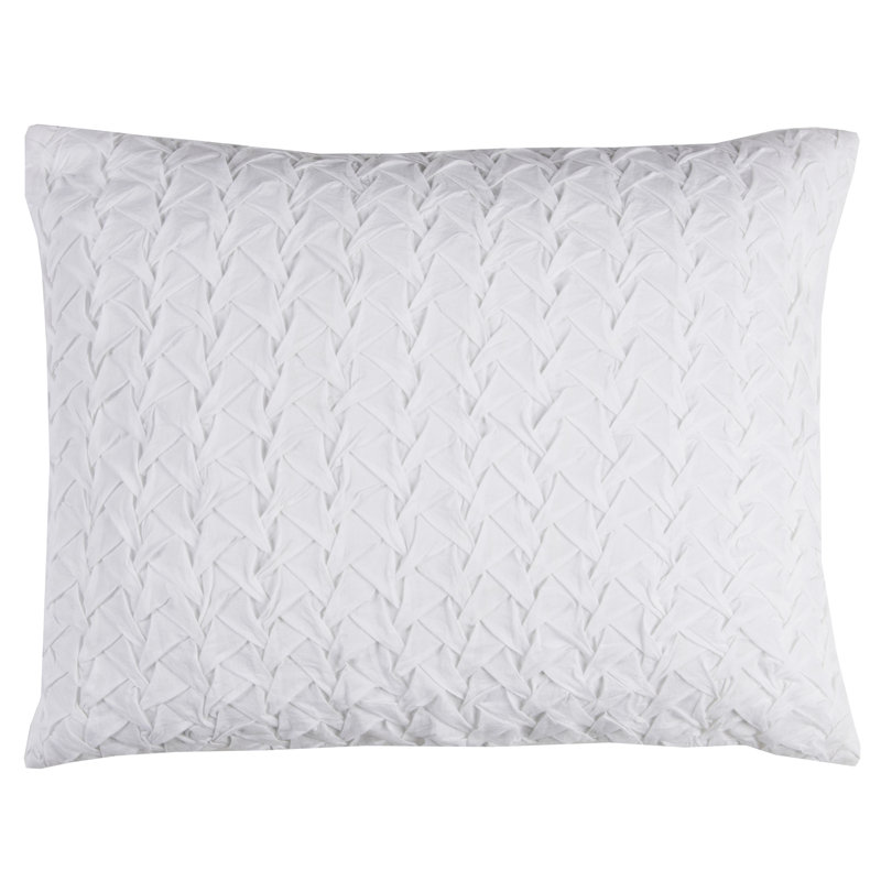 Carly Cotton Sham, Standard, White