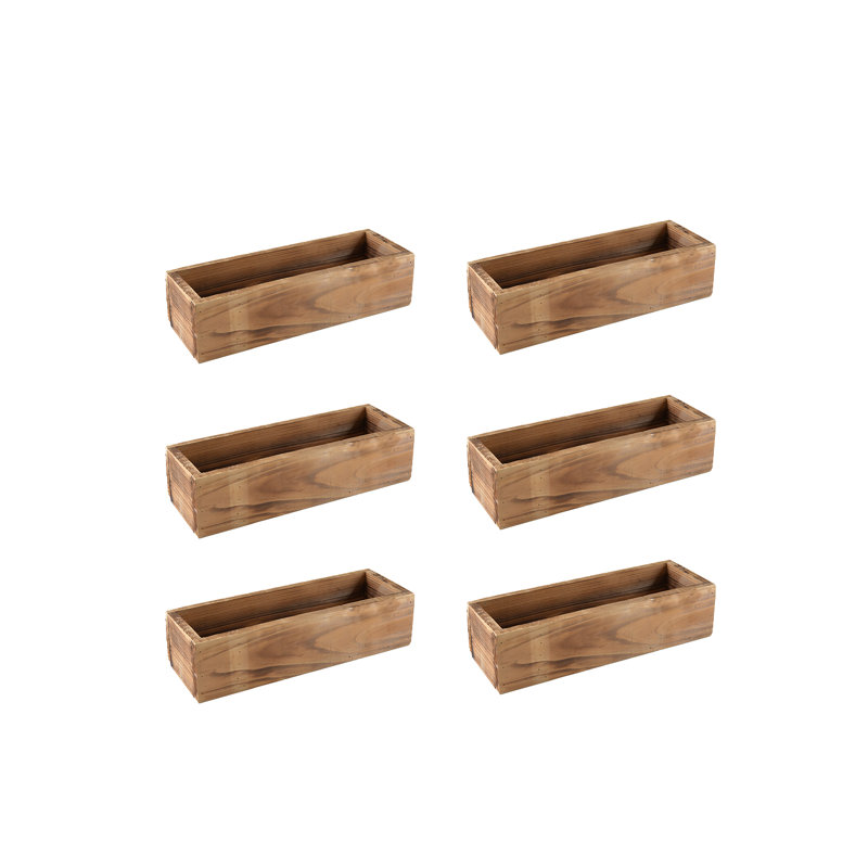 Boîte à fleurs Serene Spaces Living Long Farmhouse, 15,7 po de long, paquet de 6