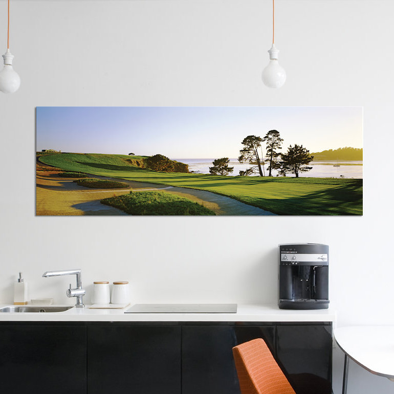 « pebble beach golf course 4, pebble beach, monterey county, california, usa », reproduction de photo sur toile, Toile tendue