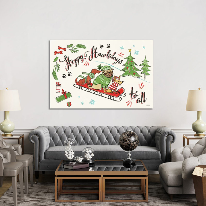 Winter Wooferland I by Janelle Penner - Wrapped Canvas Print, 152.5 cm H x 101.5 cm W