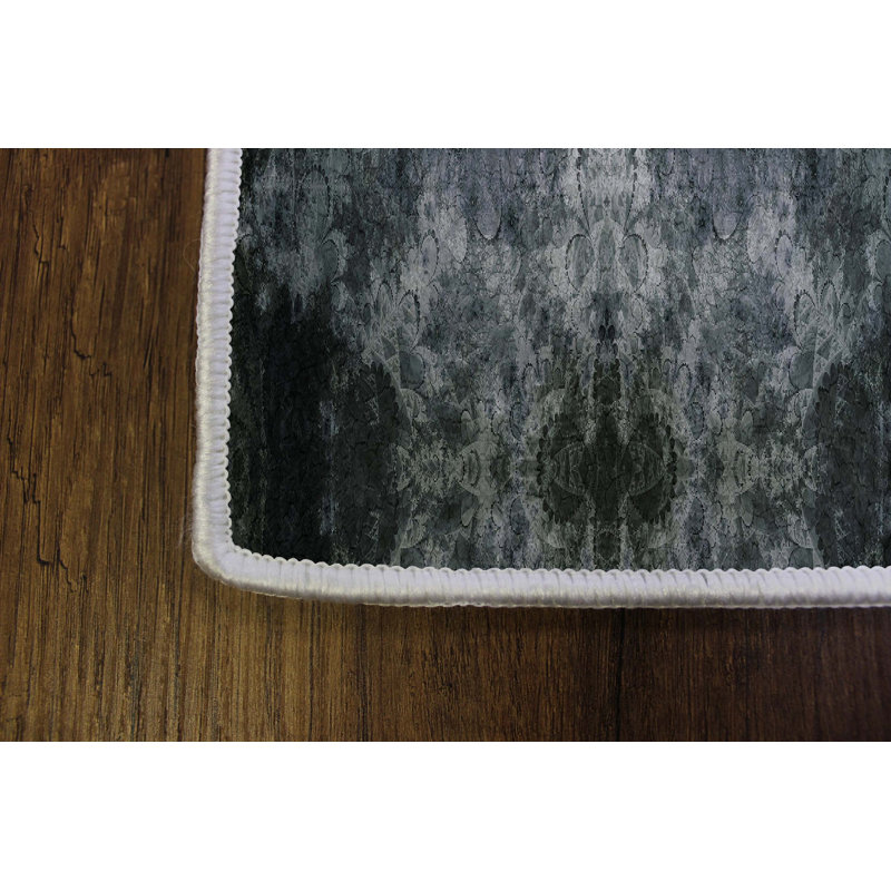 Luxurious Woven Carpet Rug, 2.6 x 4.0 ft | 100% Polyester, 0.4 in Pile Height | Antibacterial & Non-Slip PVC Dot Underside | Machine Washable, 3D Digital Printing | Perfect for Living Room & Bedroom Decor