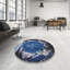 Tapis bleu/noir à motifs-1406714850