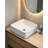 Vessel Sink Rectangle Bathroom Sink Rectangular White Vessel Sink 15" x 15" Porcelain Ceramic Vessel Vanity Sink Art Basin
