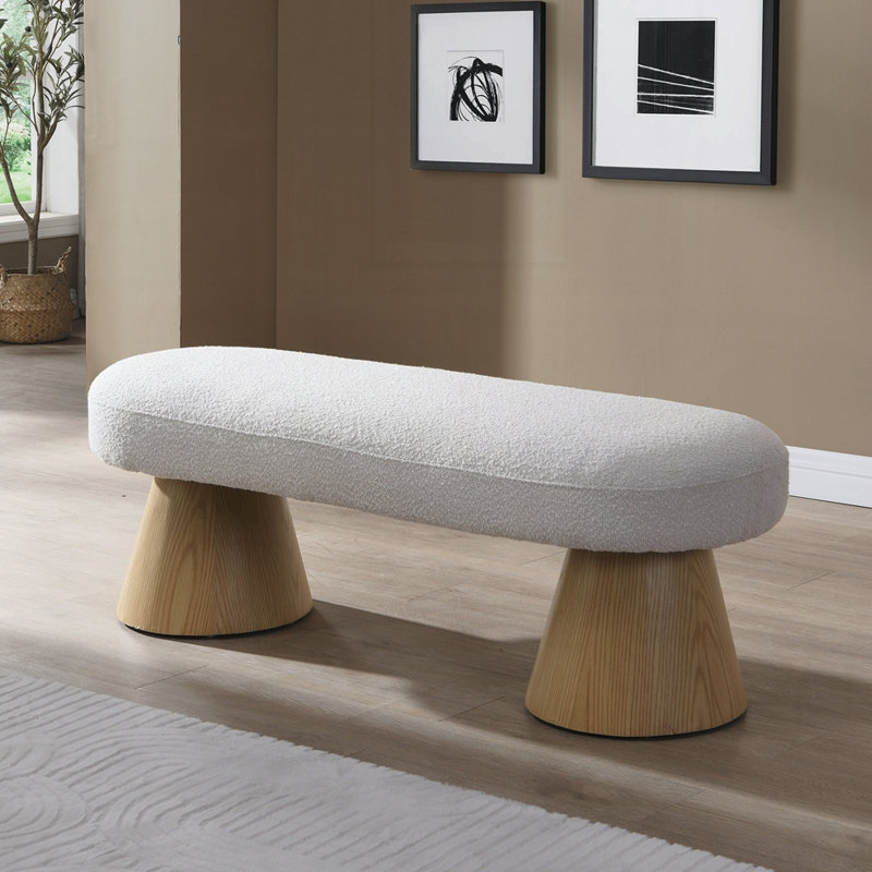 Banc rembourré pour la salle à manger, la chambre à coucher et le vestibule, Beige