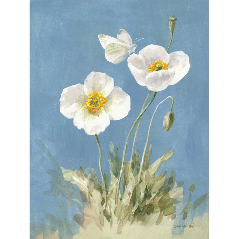 Coquelicots blancs I, H 32 po x l 24 po