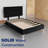 15" Premium Velvet Material Box Spring/Bed Frame With Headboard, Durable & Stylish Silver Metal Legs-992275087-992275085