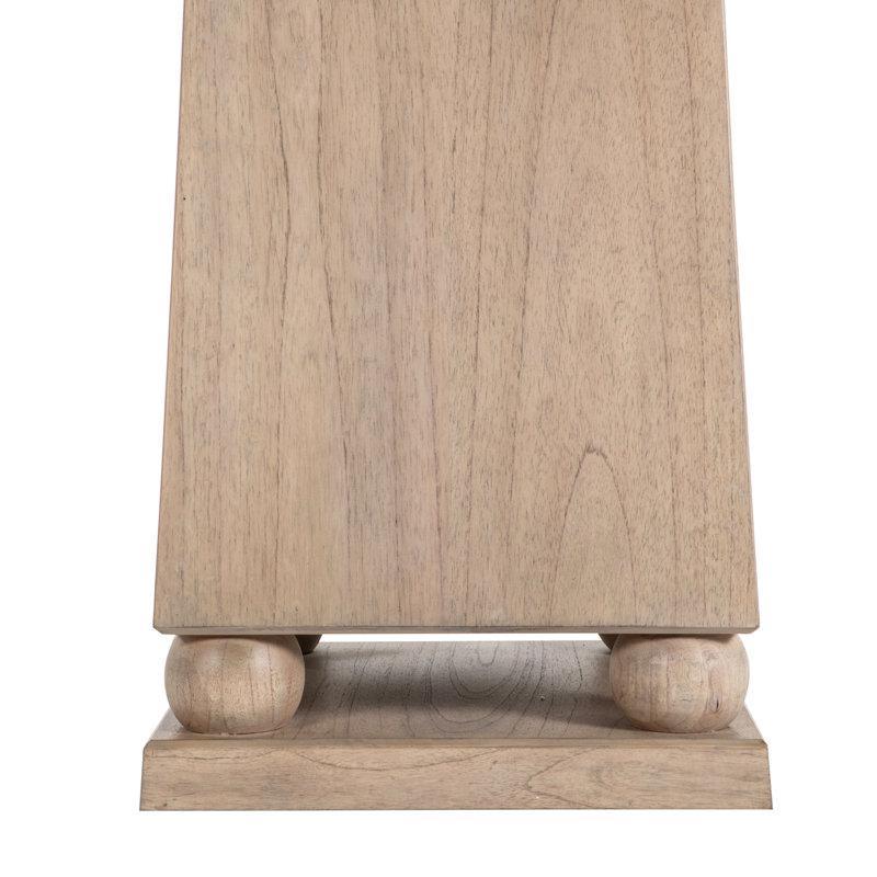 Chess Solid Wood Pedestal End Table