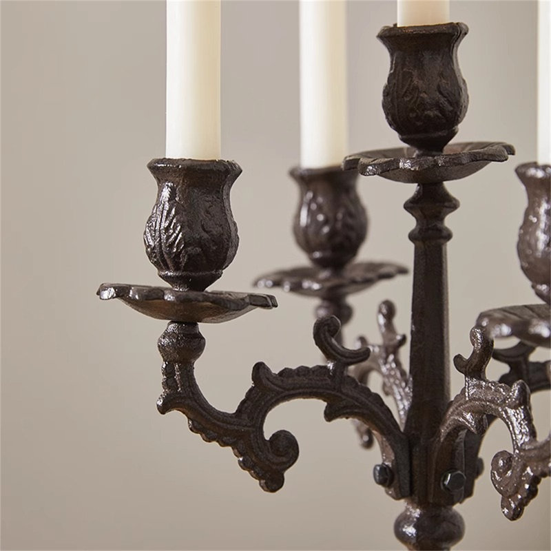 Bougeoir de table en métal 16,93 po H