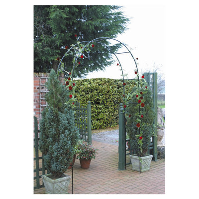Seabeck 140cm W x 38cm D Metal Arbour in Black