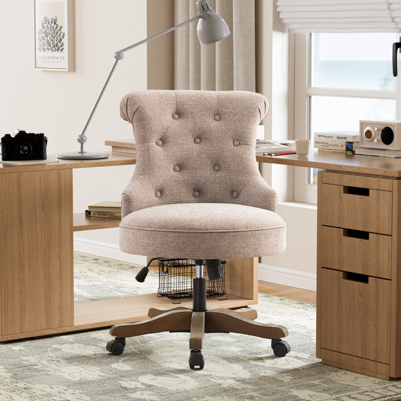 Chaise de bureau pivotante Asyra, Brun