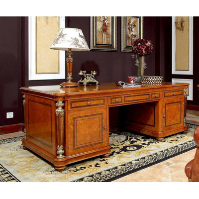 Leonor Solid Wood Executive Desk