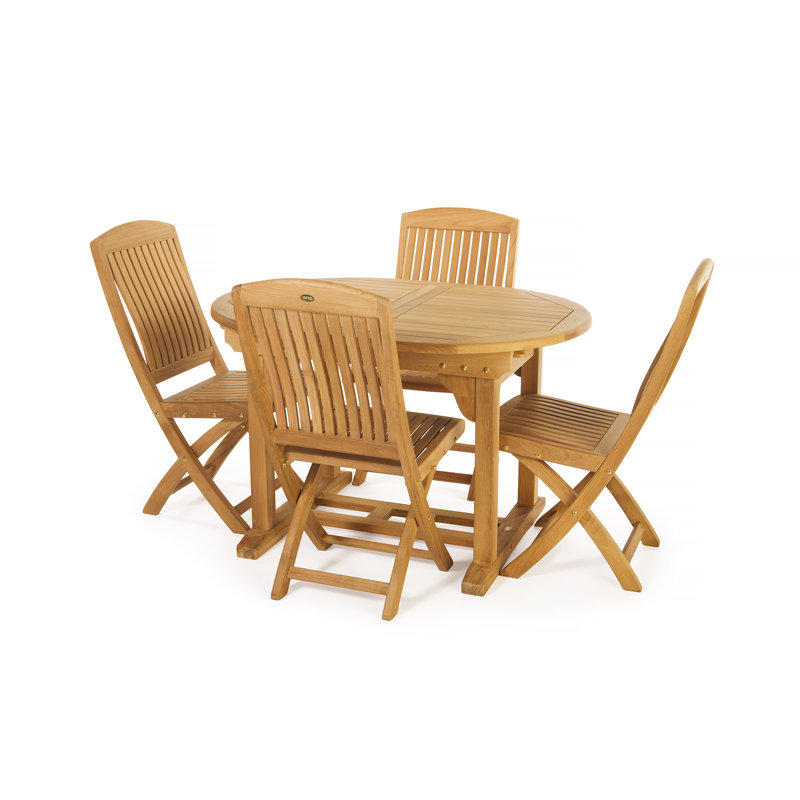 Colorado Teak Armless Folding Chair with Curved Backrest