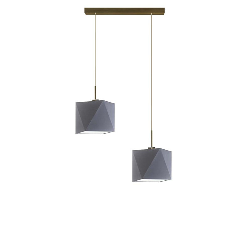 Deneesha 2 - Light Kitchen Island Pendant, Concrete Grey, Brown
