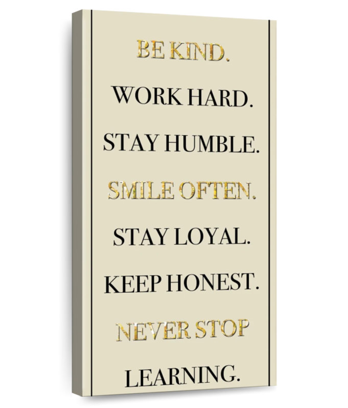 Office Be Kind, H 24 po x l 12 po