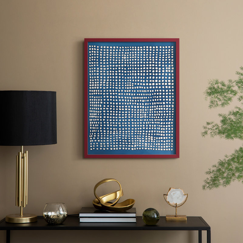 «Abstract CCXVII», reproduction encadrée - prête à être accrochée, H 10 po x l 8 po, Rouge